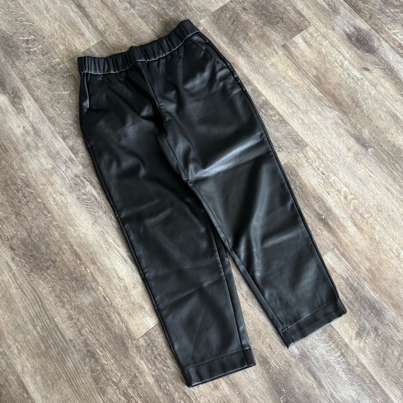A New Day High-Rise Faux Leather Tapered Ankle Pull-On Pants - Black - Picture 6 of 9